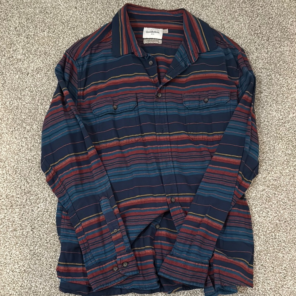 Striped Button-Up Shirt